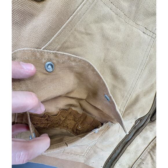 Vintage Carhartt Hunting Vest Brown Duck Game Pouches Men’s XL - Picture 10 of 10
